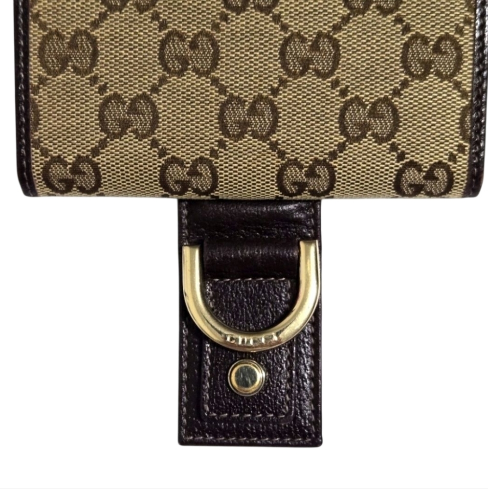 ⛔️SOLD⛔️-Gucci (Vintage) GG Monogram D-Ring Abbey Compact Wallet With Dustbag - Picture 8 of 15